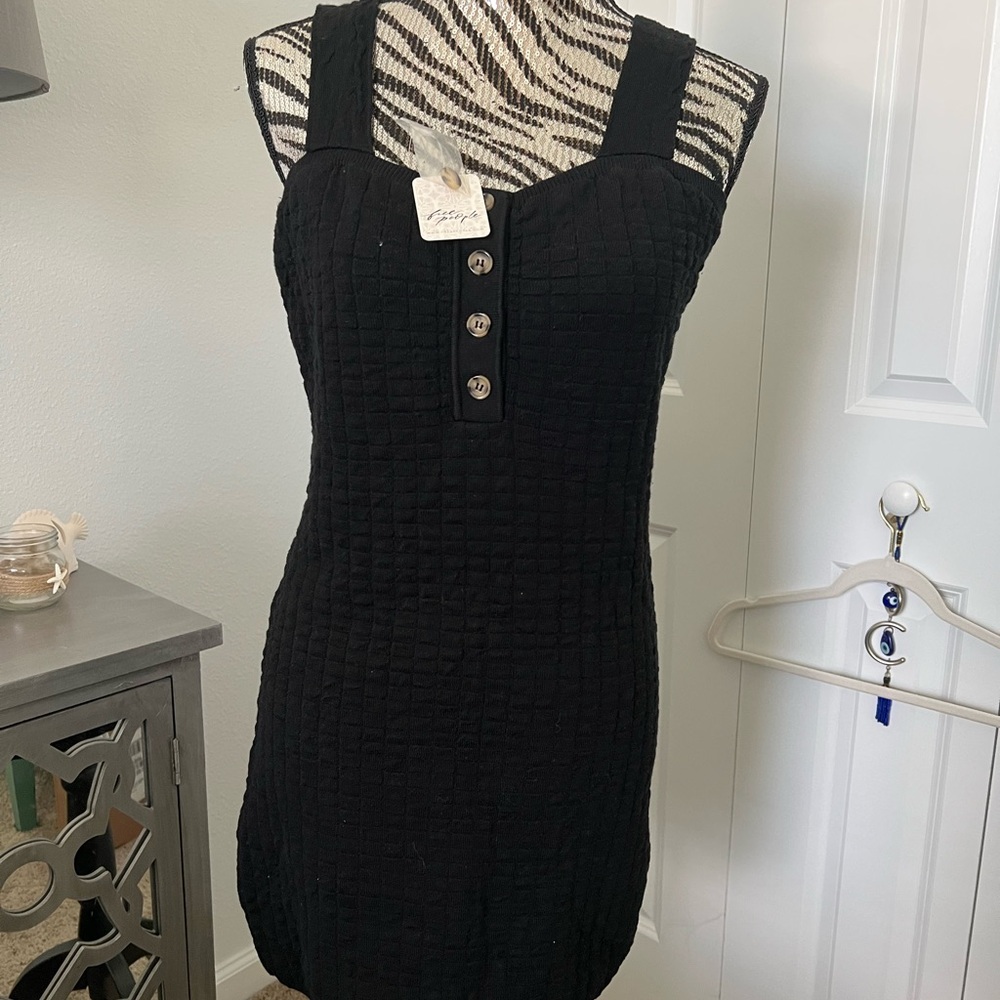 Free People Black Mini Dress